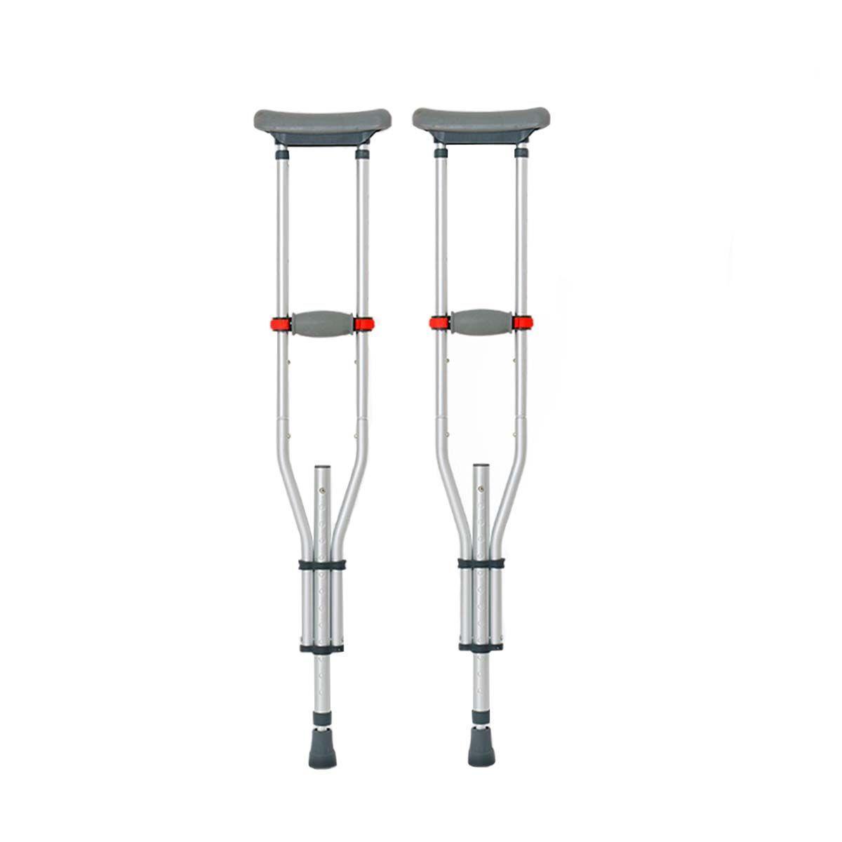 Par Muletas Ortopédicas Altura Regulable Plegables-0