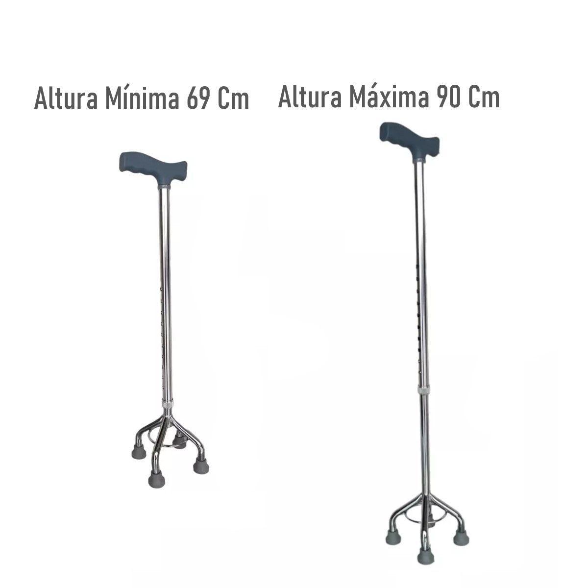 Baston Ortopedico Cuadruple 4 Patas Altura Regulable Tipo T-2