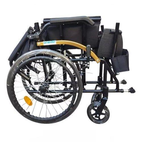 Silla De Ruedas Apoyabrazos Abatibles Doble Freno Plegable Aluminio-5