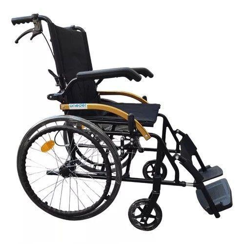 Silla De Ruedas Apoyabrazos Abatibles Doble Freno Plegable Aluminio-2