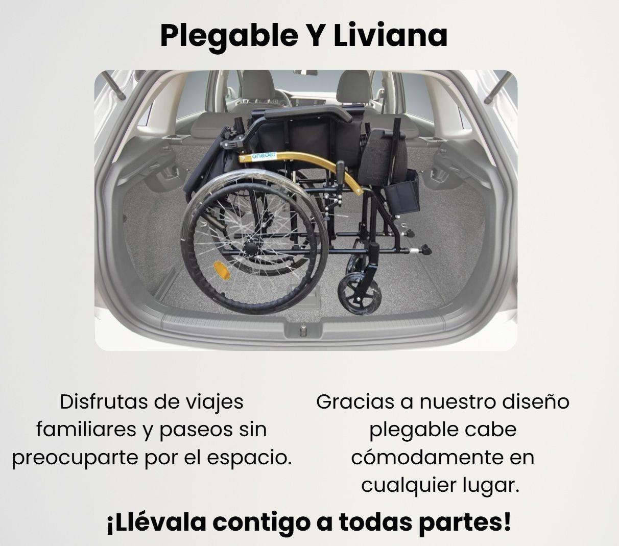 Silla De Ruedas Apoyabrazos Abatibles Doble Freno Plegable Aluminio-5