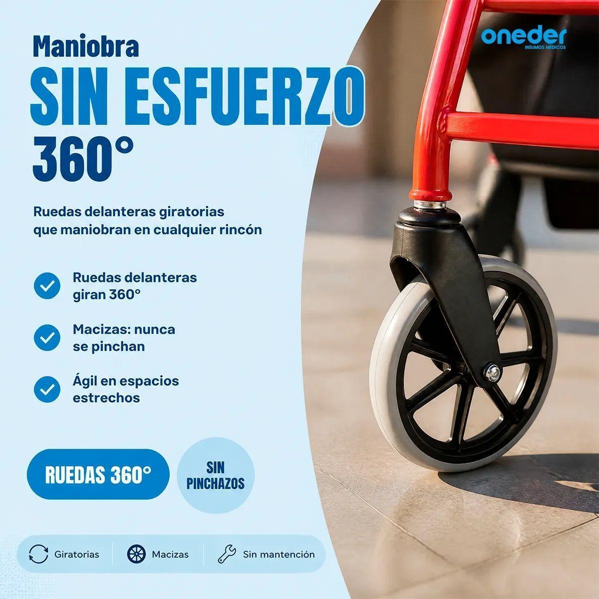Andador Burrito 4 Ruedas Plegable Con Asiento Y Bolso-6