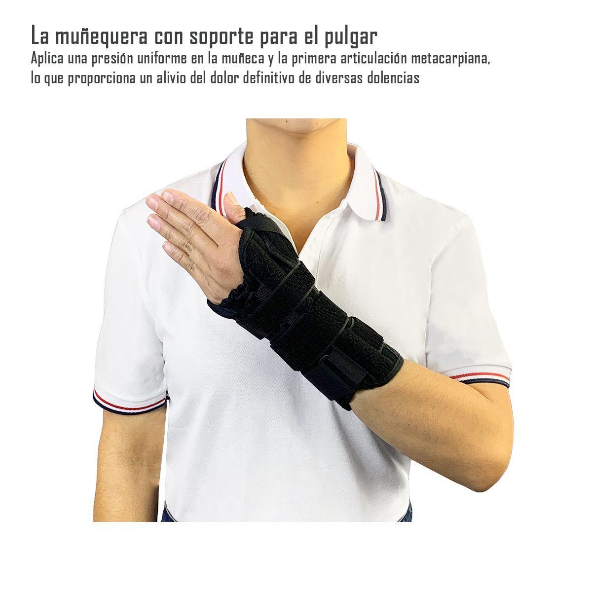 Ortesis De Muñeca Con Dedo Pulgar Talla M Izquierda Calidad Premium-2
