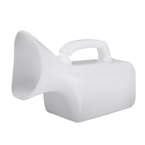 Pato Urinario Femenino Cuello Corto Portatil 1 Lt Plastico-2