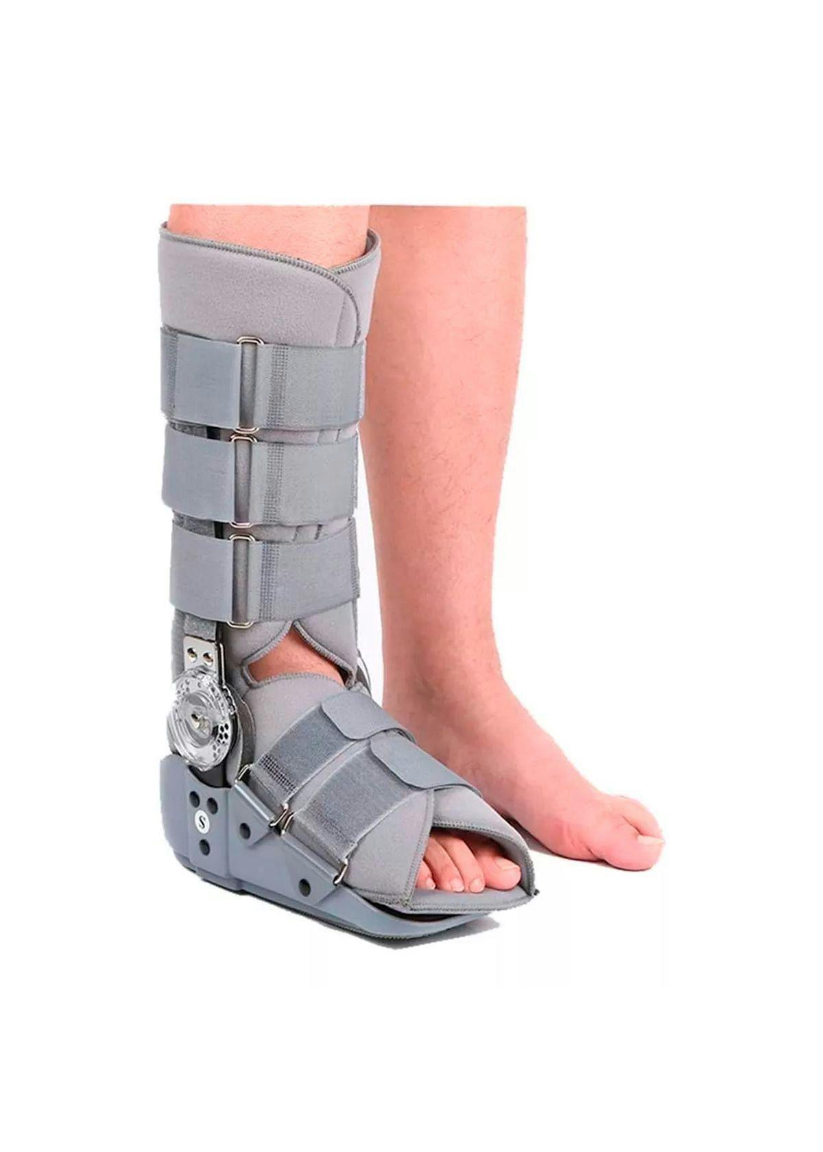 Bota Ortopédica Mecanismo Rom Cam Walker Alta Gris Oneder Talla S-4