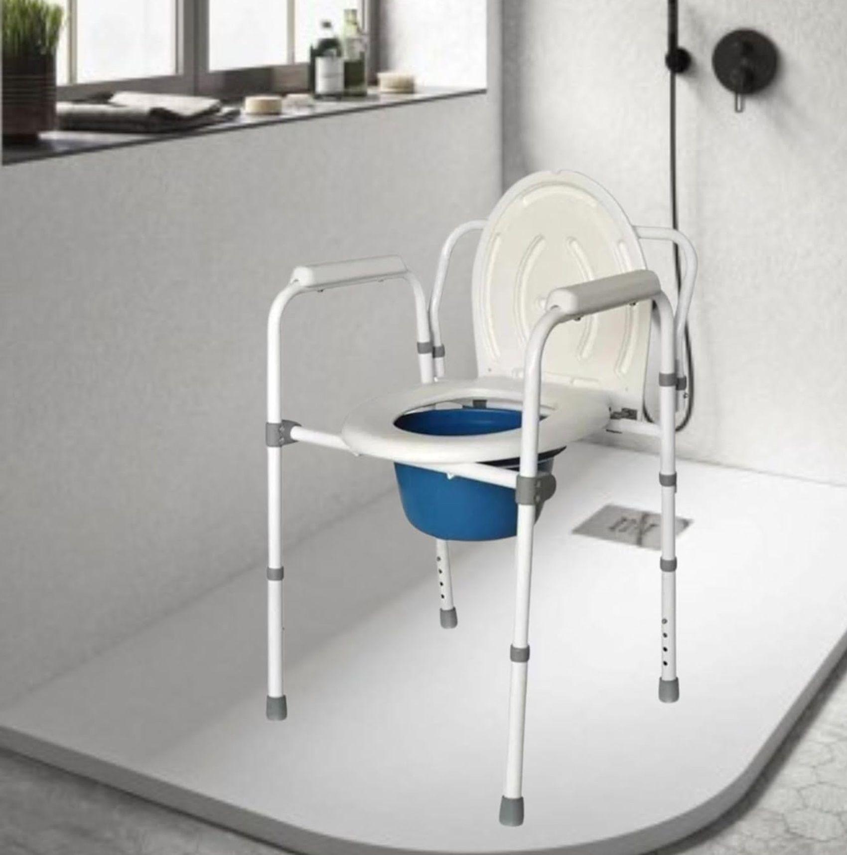 Baño Wc Plegable Inodoro Portátil Altura Regulable Oneder-3