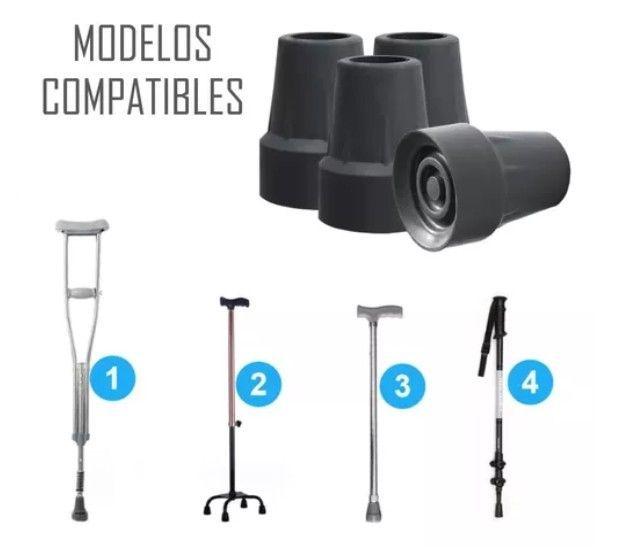 Regaton Para Baston Muleta Par De Goma Repuesto 19mm 2 Unid-3