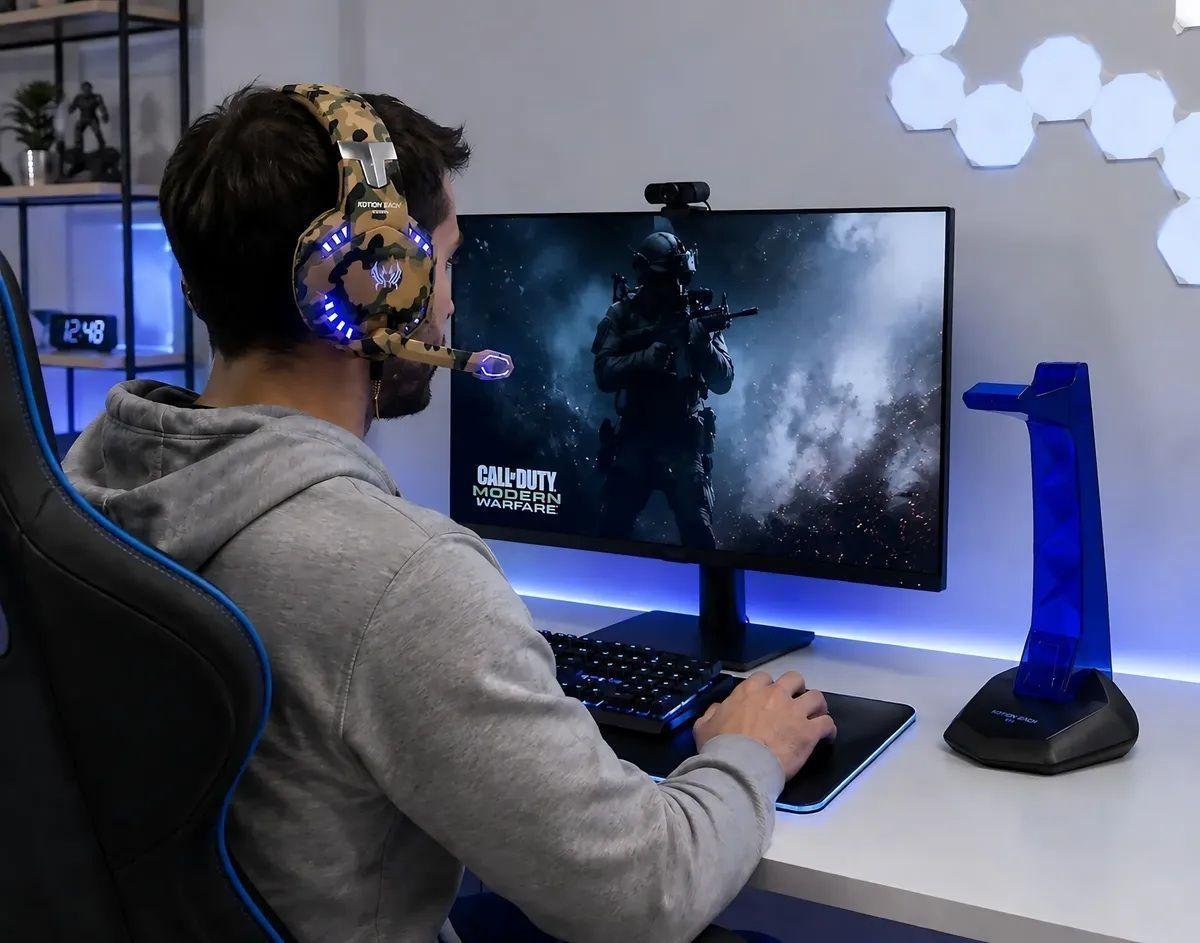 Audifonos Headset Gamer Premium Kottion + Headset Stand-7