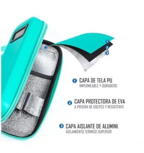 Bolso Estuche De Viaje Cooler Porta Insulina Diabéticos Verde-1