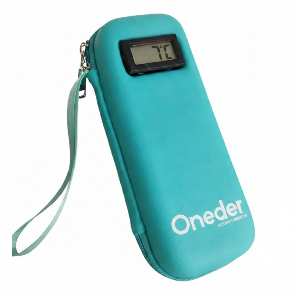 Bolso Estuche De Viaje Cooler Porta Insulina Diabéticos Verde-2