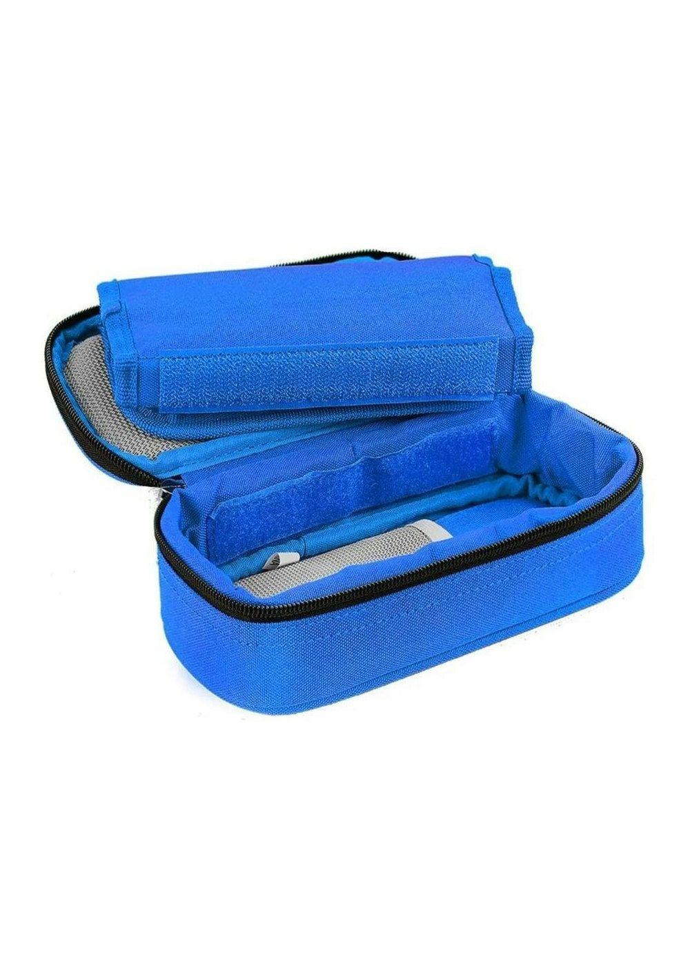 Bolso Cooler Estuche Porta Para Insulina Para Viaje Portatil Tela Azul-2