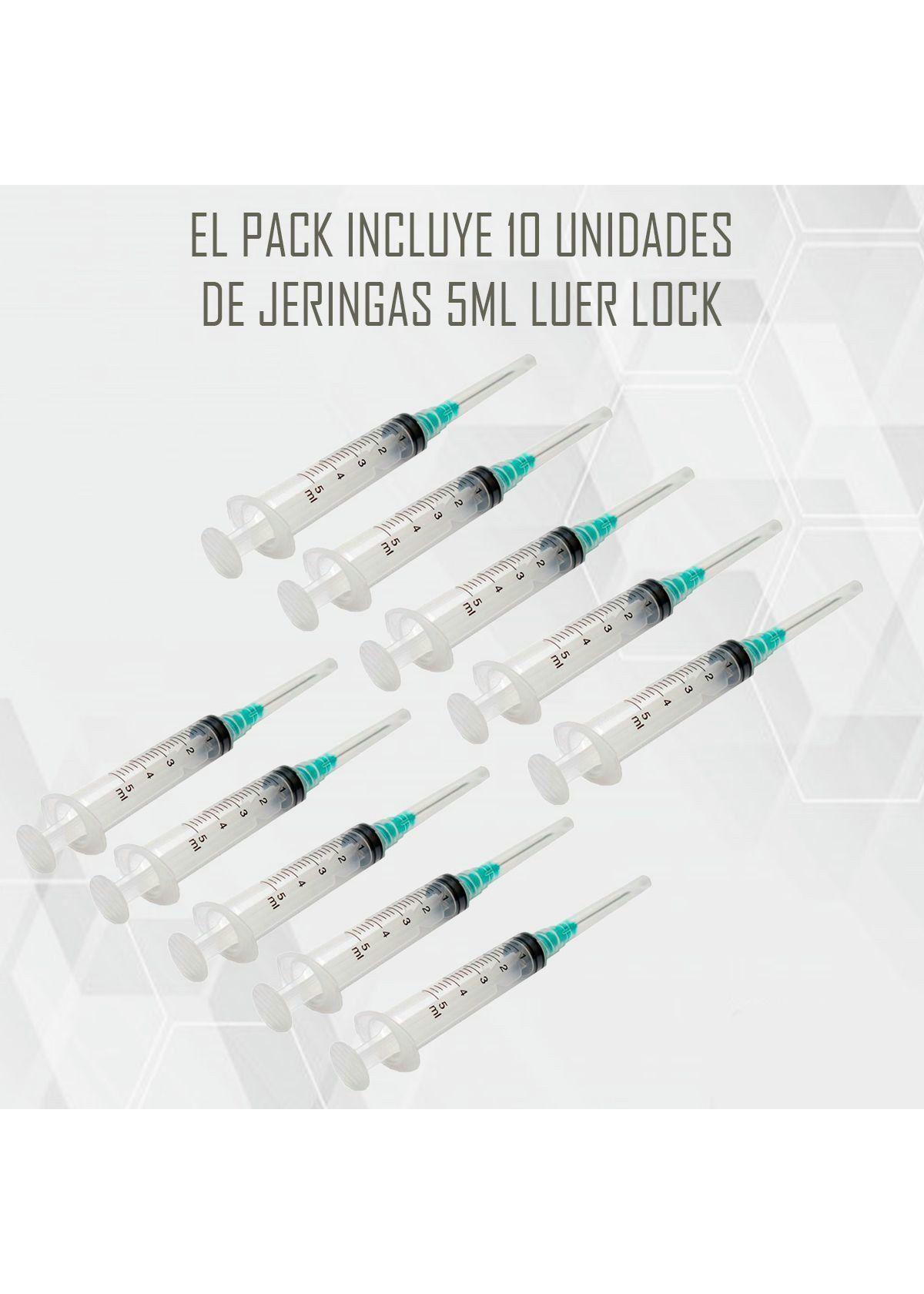 Jeringa Desechable 5ml Luer Lock 21g Pack De 10 Unid-1