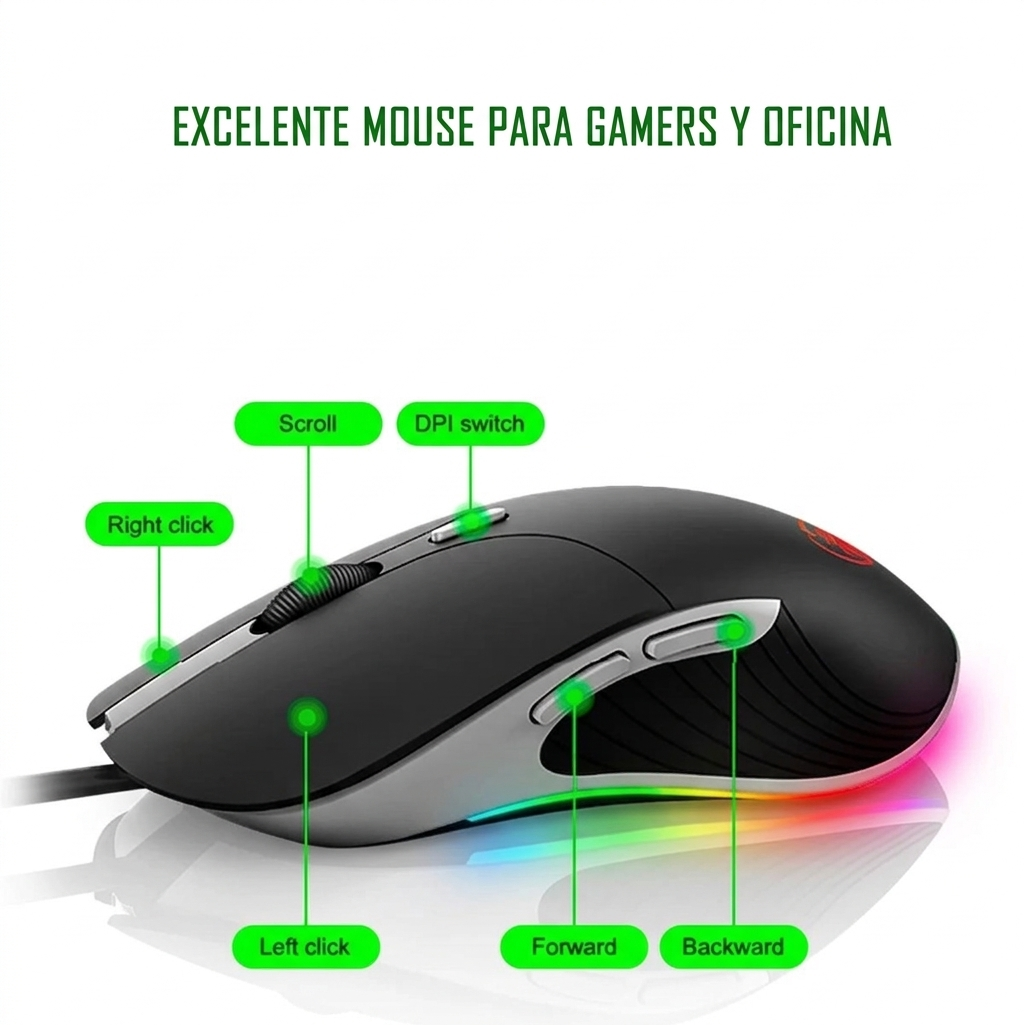 Mouse Gamer Premium Imice X6 6400 Dpi Retroiluminado-3