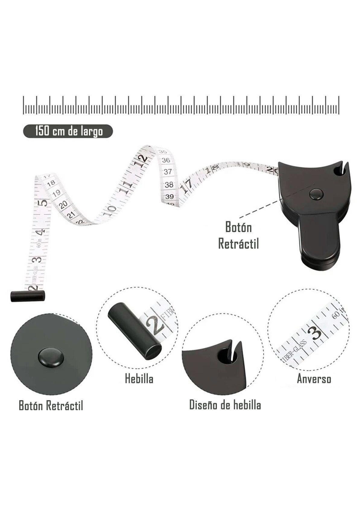 Cinta O Huincha Para Medir Perimetro Corporal Retractil-3
