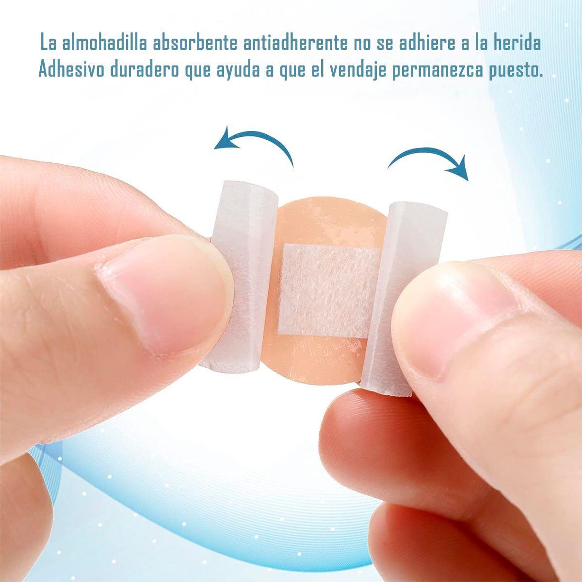 Parche Curita Redondo Venda Adhesiva Cranberry-100 Unds-2