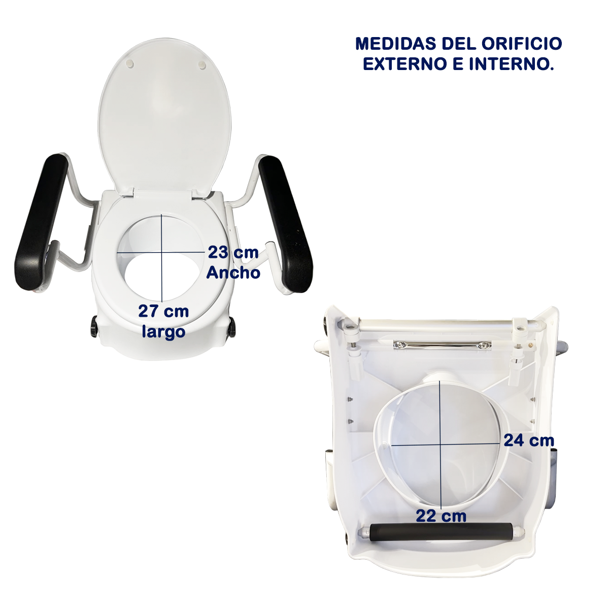 Alza Baño Universal de Fijación Externa y Posa Brazo-3