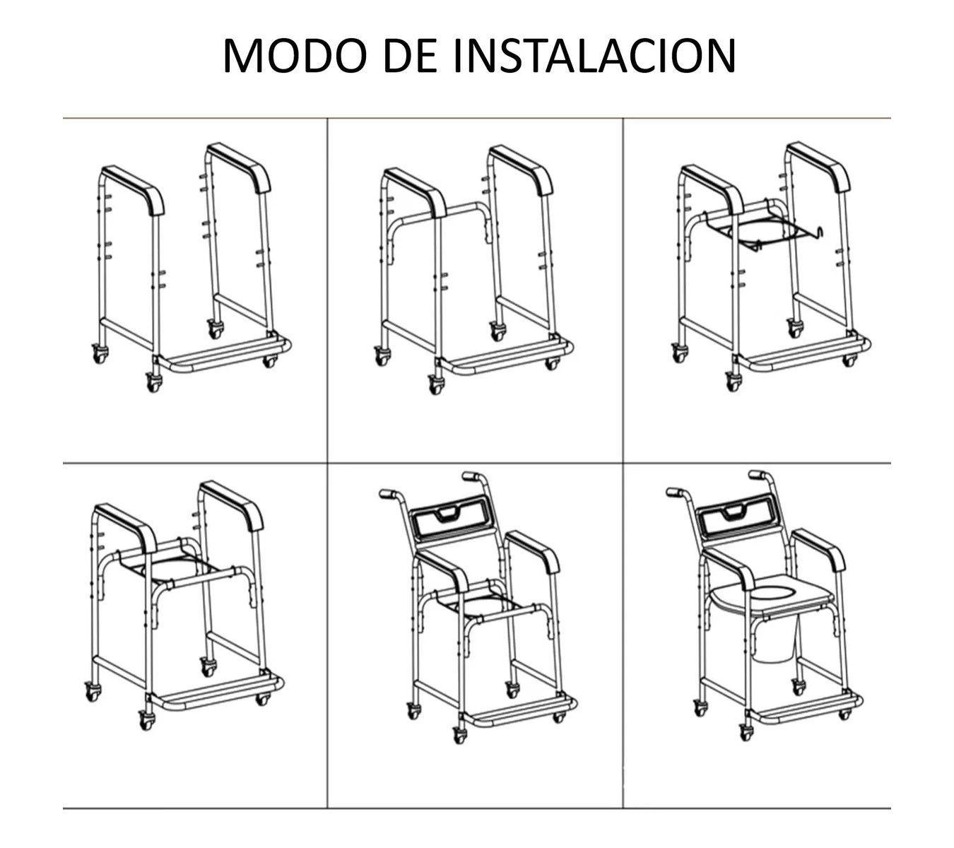 Baño Wc Portátil Con Ruedas Y Reposapies Incluye Balde-2