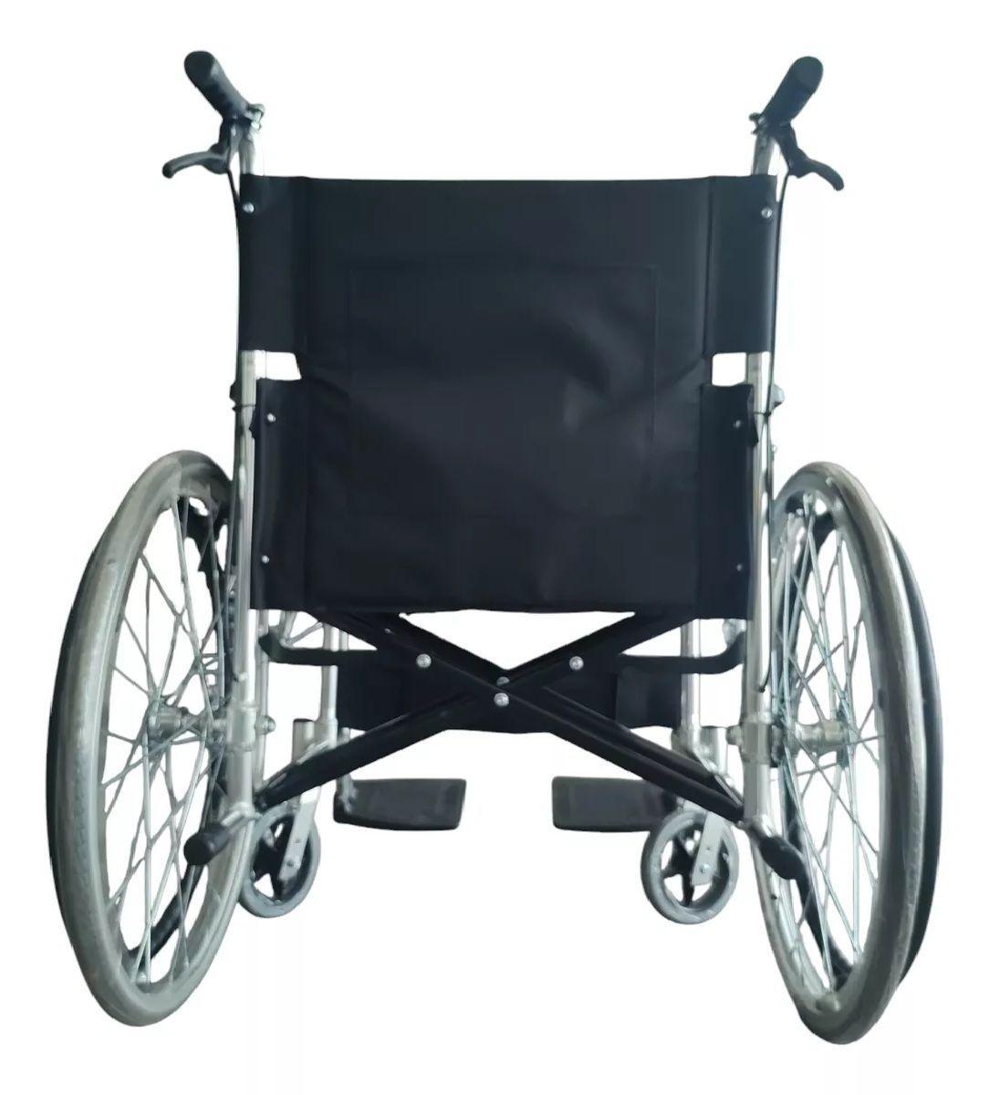 Silla De Ruedas Aluminio Liviana Plegable Doble Freno Oneder-4