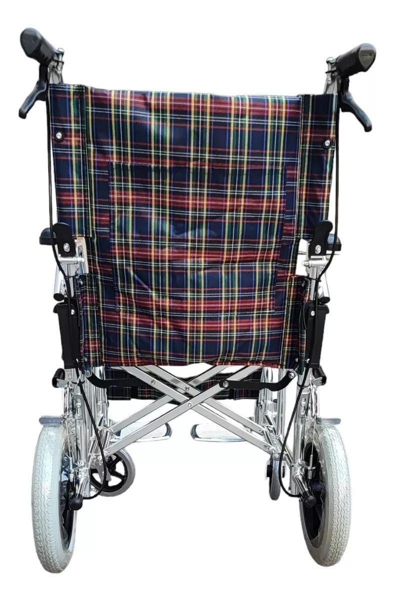 Silla De Ruedas Paseo Y Traslado Freno Doble De Aluminio-5