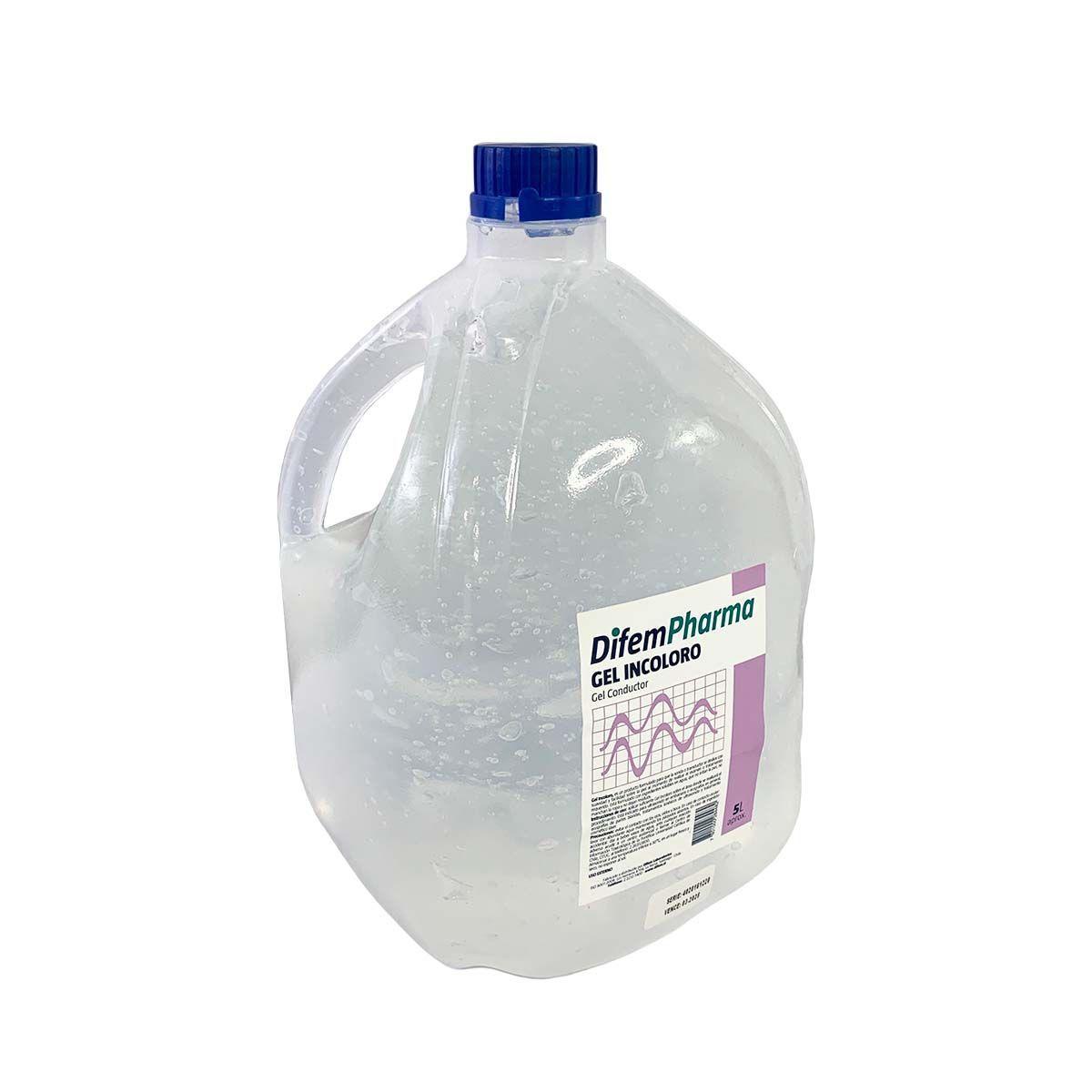 Gel Conductor Incoloro, Bidon 5lt + Dispensador 250cc Difem-3