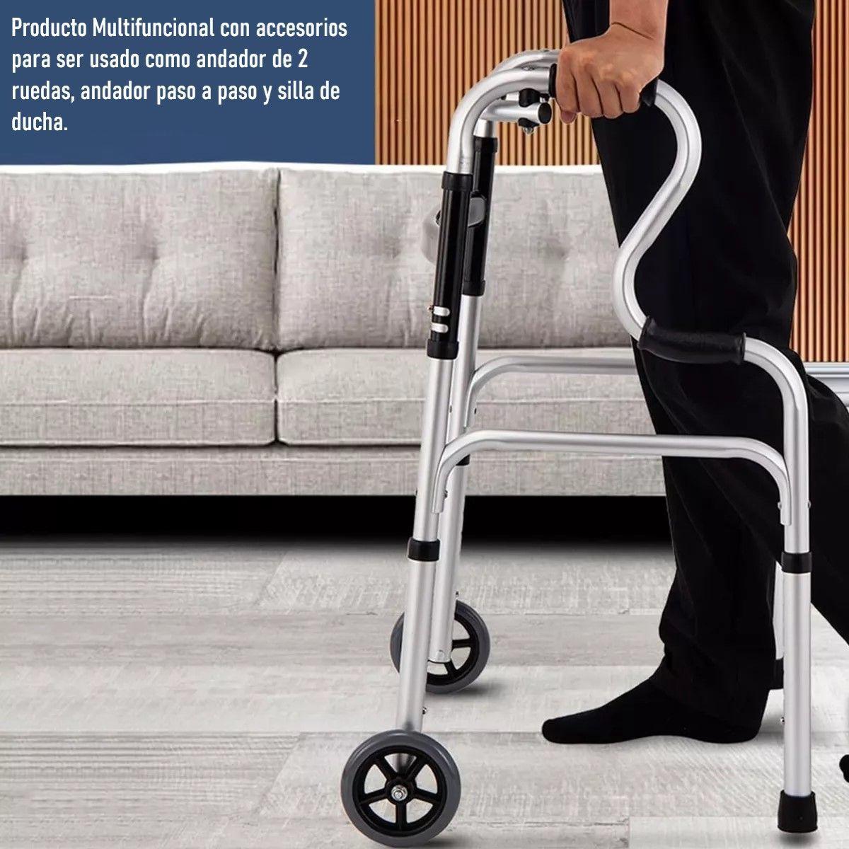 Andador Burrito Plegable 2 En 1 Silla De Ducha Portatil-4