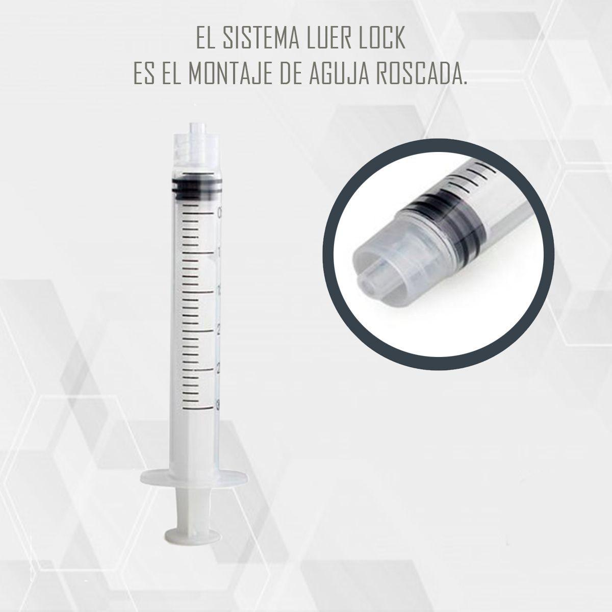 Jeringa Desechable 3ml Luer Lock 21g Caja De 100 Unid-1