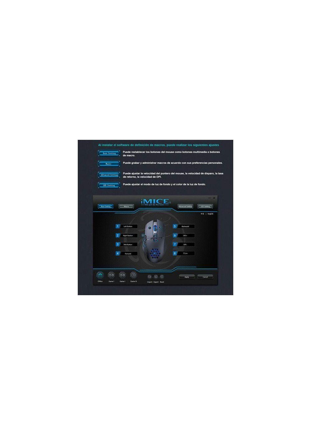 Mouse Gamer Premium Imice T90 7200 Dpi Rgb Shooter-2