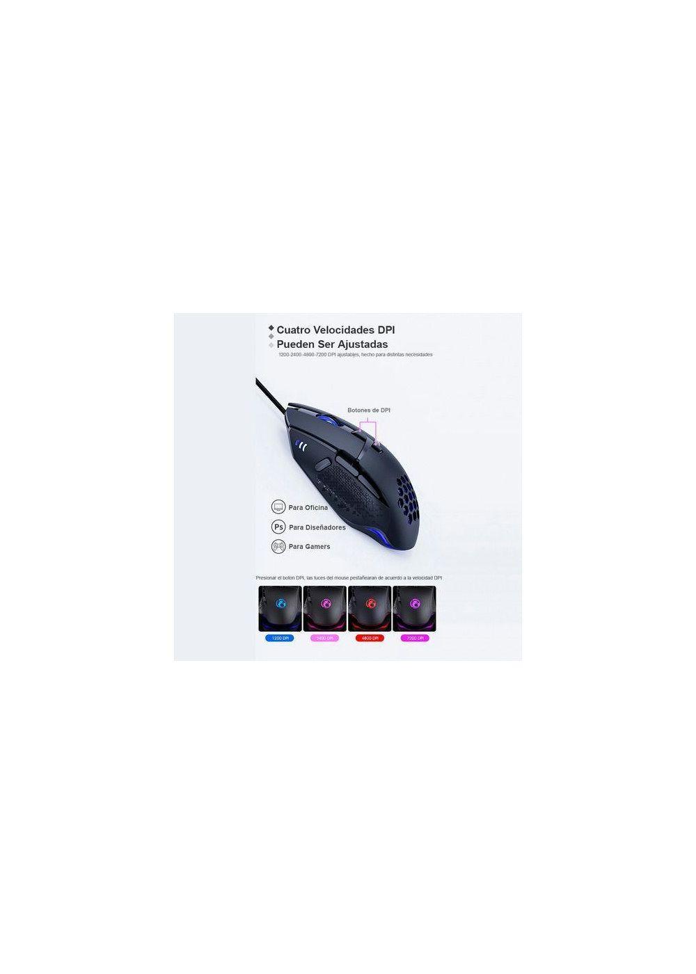 Mouse Gamer Premium Imice T90 7200 Dpi Rgb Shooter-4