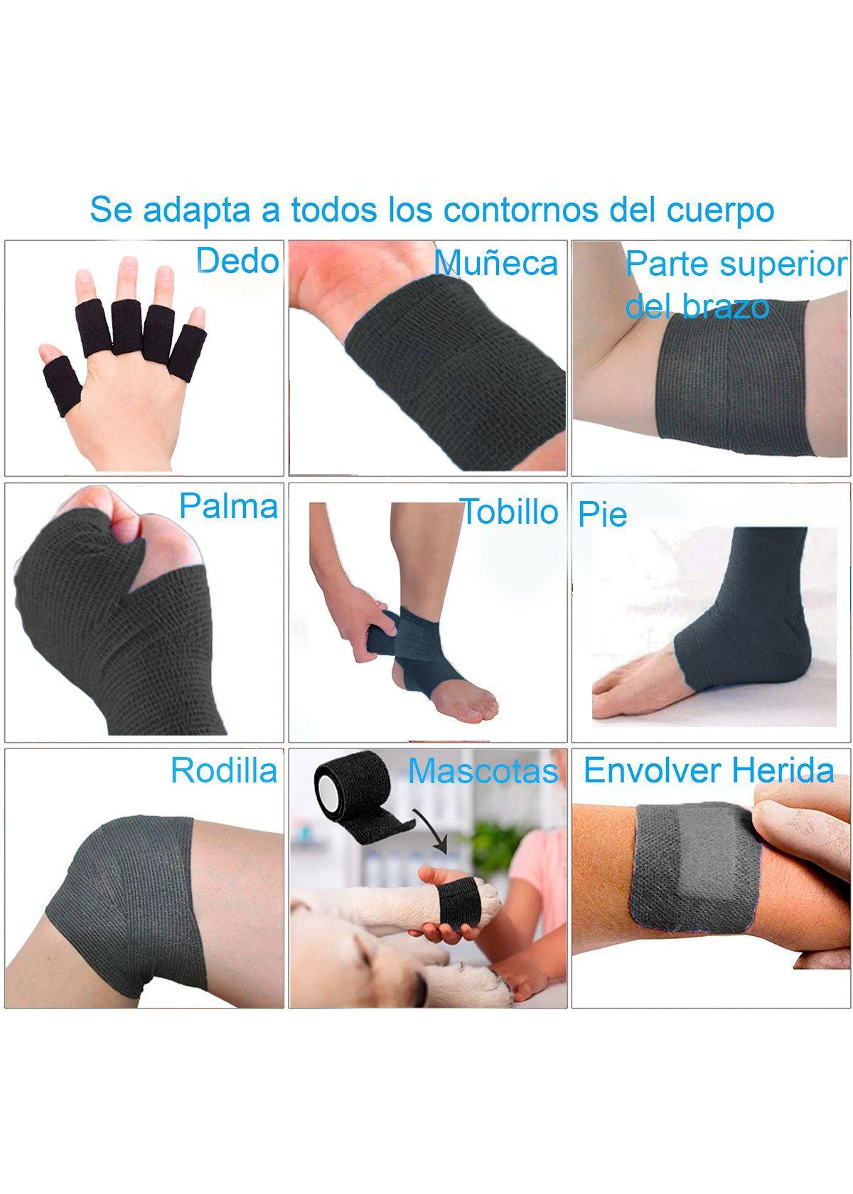 Venda Autoadherente Compatible Con Coban 10cm X 4.5mt- 1 Und Negro-1