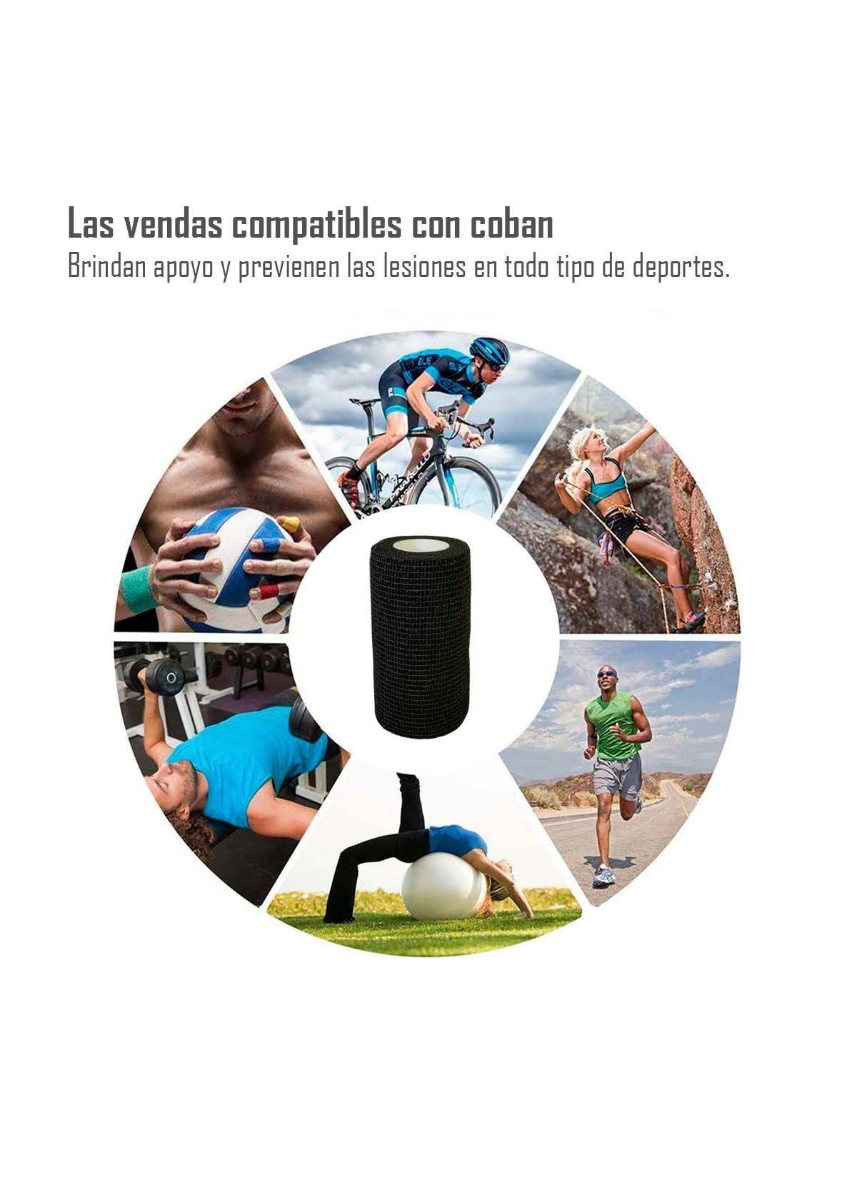 Venda Autoadherente Compatible Con Coban 10cm X 4.5mt- 1 Und Negro-2