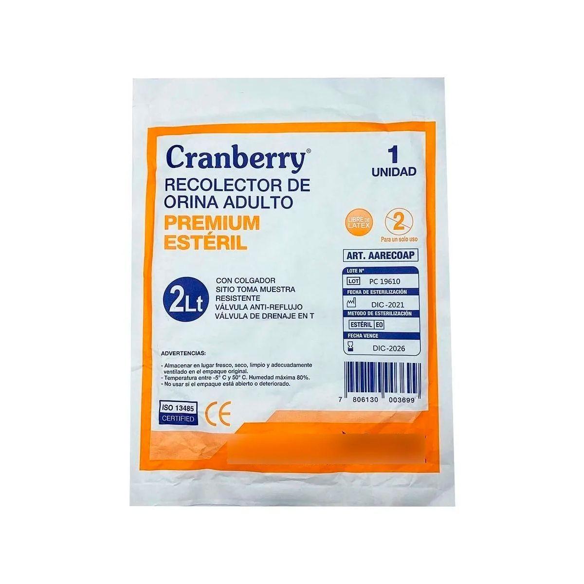 Recolector Orina Adulto Premium Esteril 2lt Cranberry-2