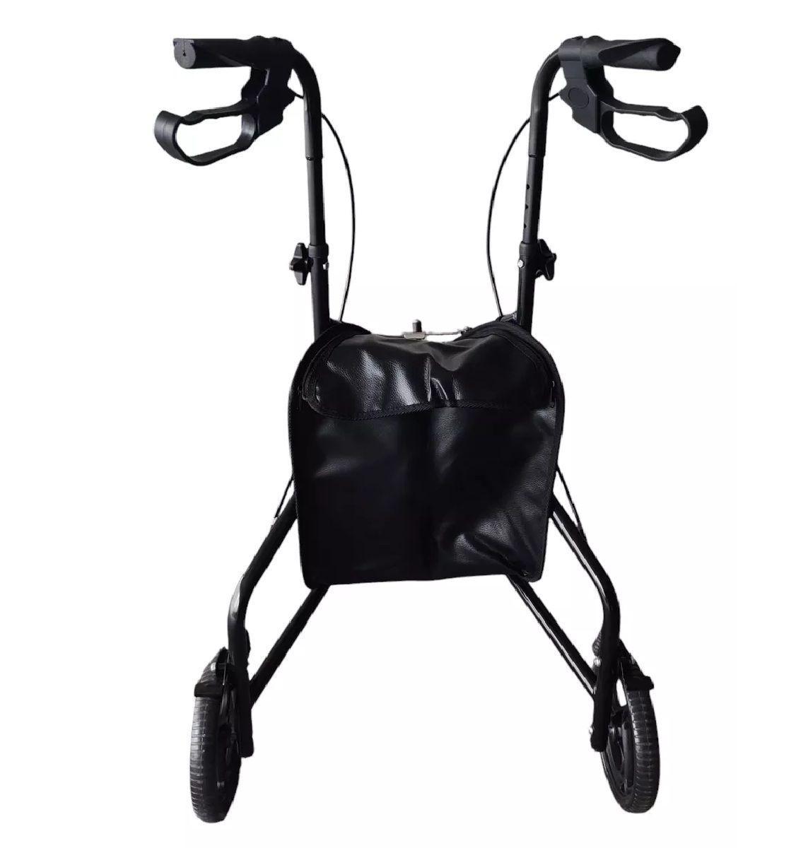 Andador Burrito Rollator 3 Ruedas Con Bolso Plegable Oneder-3