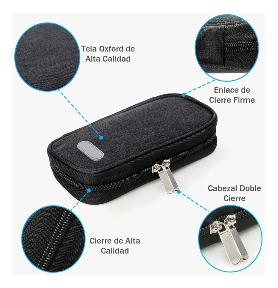 Bolso  Para Viaje Estuche Cooler Porta Insulina Refrigerante Tela Negro-2