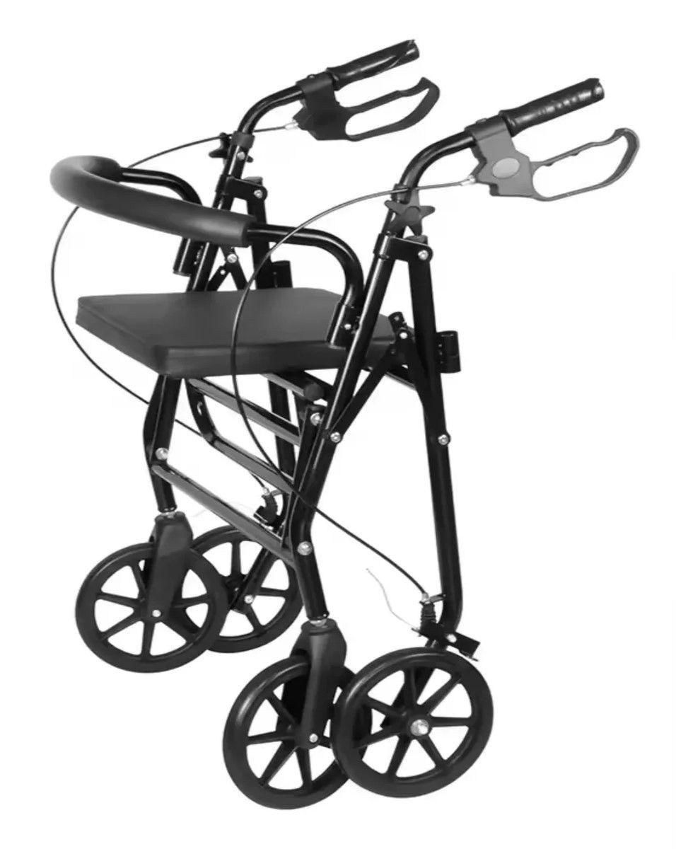 Andador Burrito Ortopedico Con Asiento 4 Ruedas Plegable-4