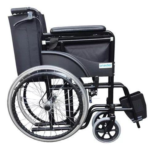 Silla De Ruedas Estandar Liviana Plegable Doble Freno-1