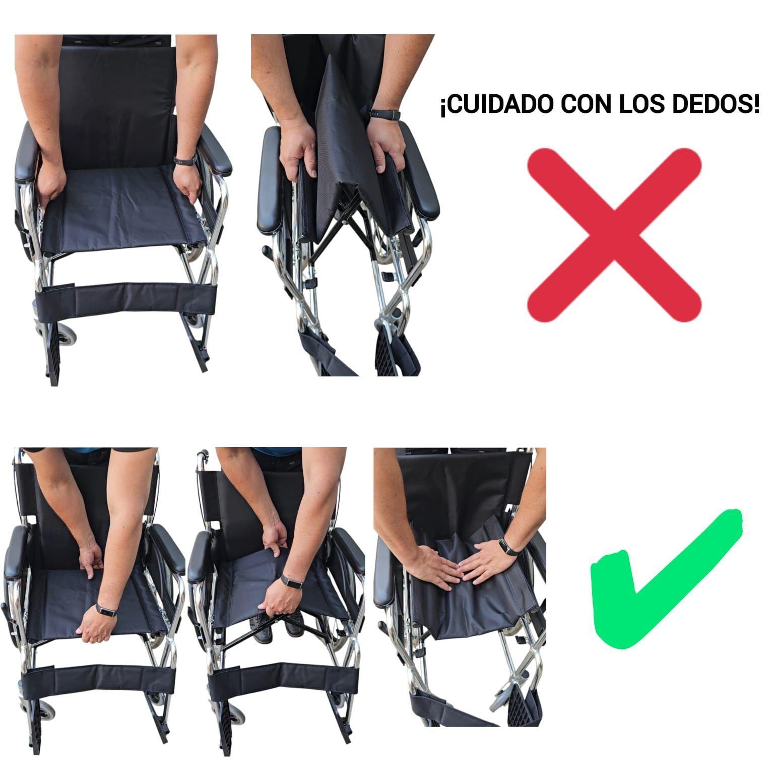 Silla De Ruedas Estandar Liviana Plegable Doble Freno-6