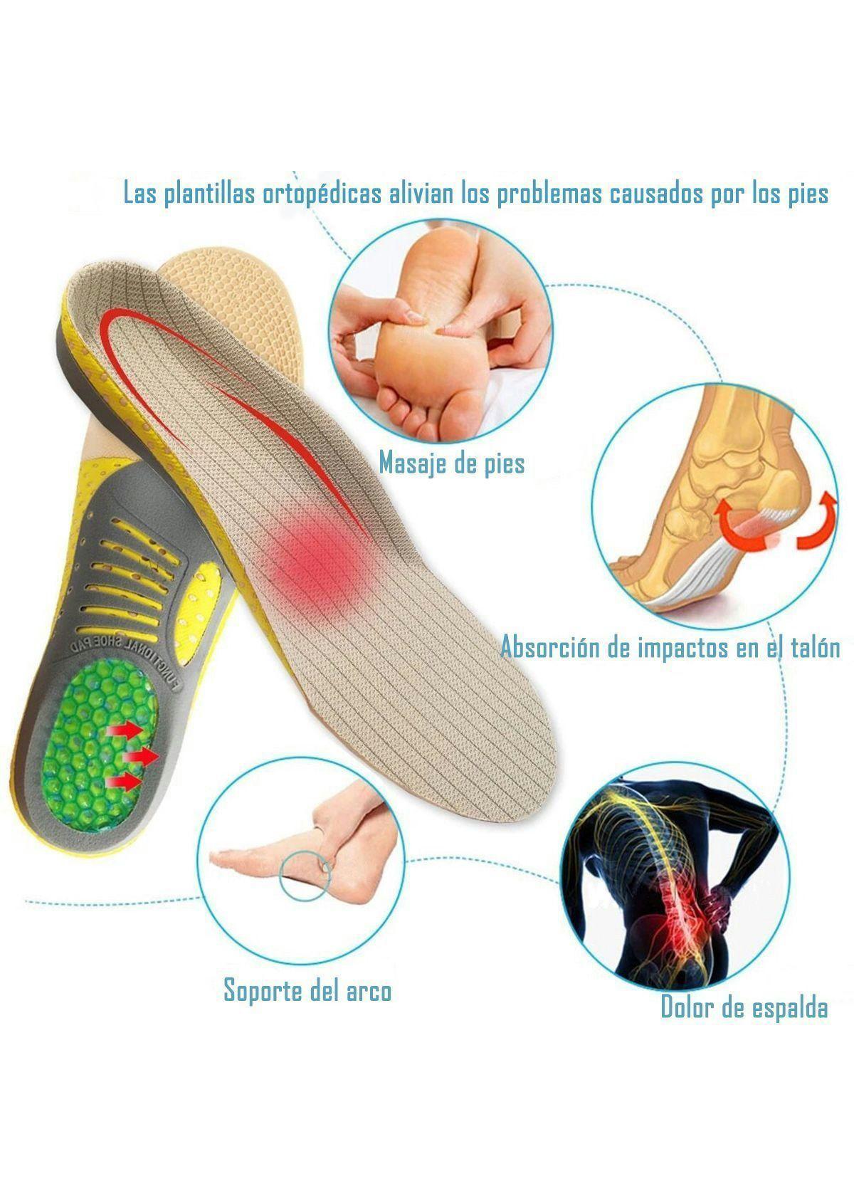 Plantillas Ortopédicas Premium Fascitis Plantar Talla 35-40-4