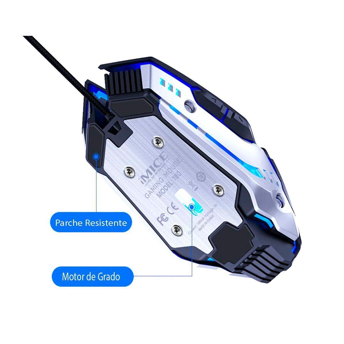 Mouse Gamer RGB iMice T80 3200 DPI Iluminado Maus Gamer-1