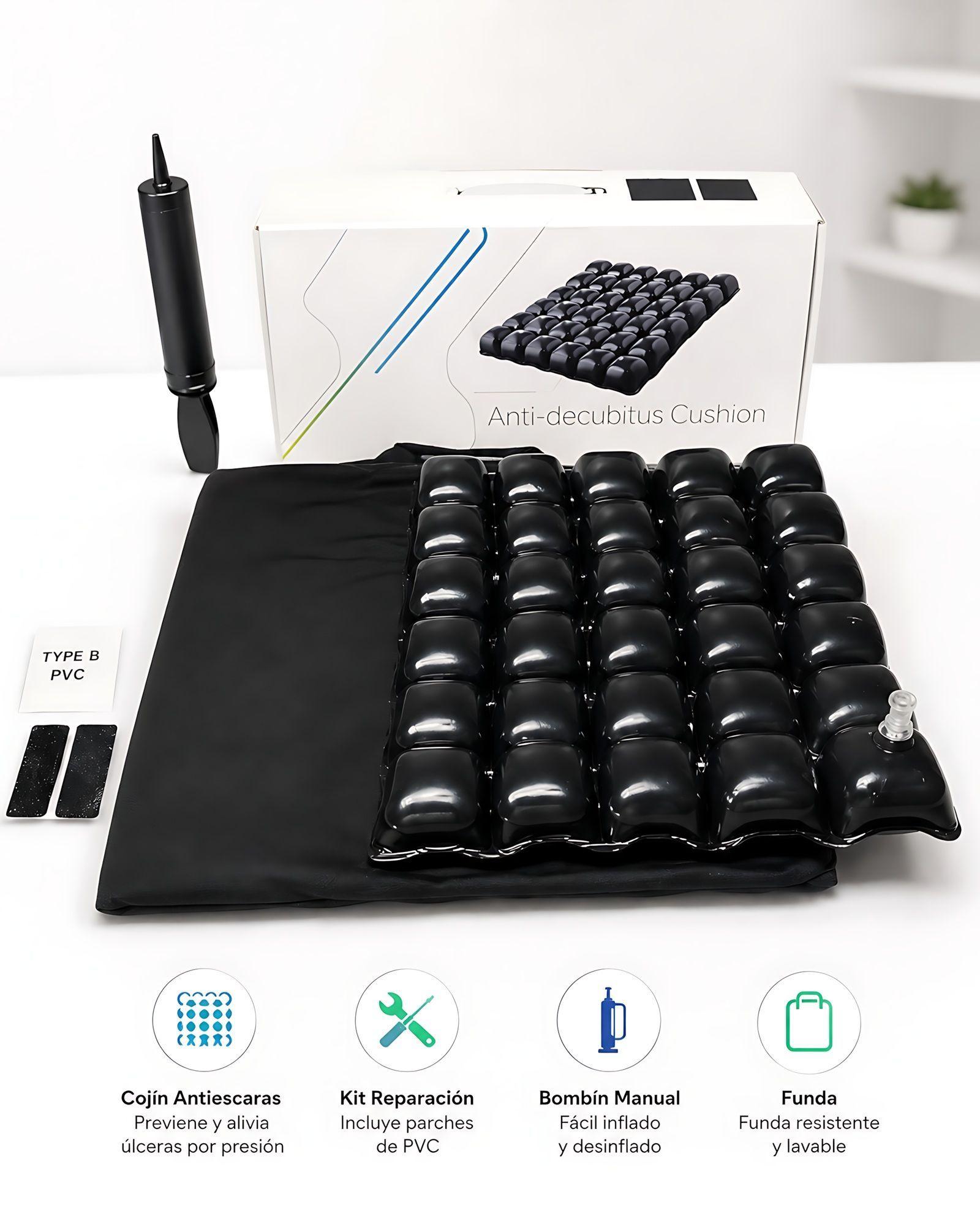 Cojin de Flotacion Seca Antiescaras Celdas De Aire Con Funda-3