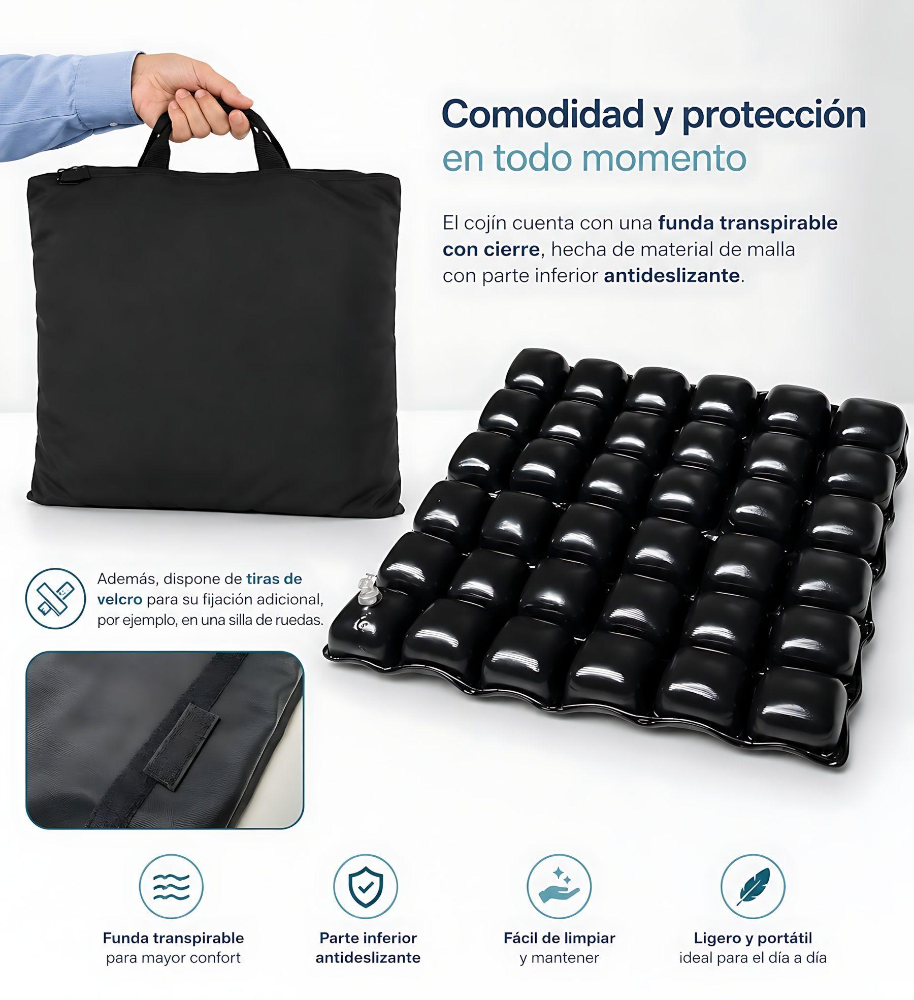 Cojin de Flotacion Seca Antiescaras Celdas De Aire Con Funda-5