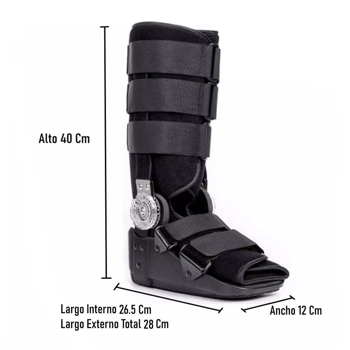 Bota Ortopedica Larga Negra Con Rom Angulo Regulable Talla M-2