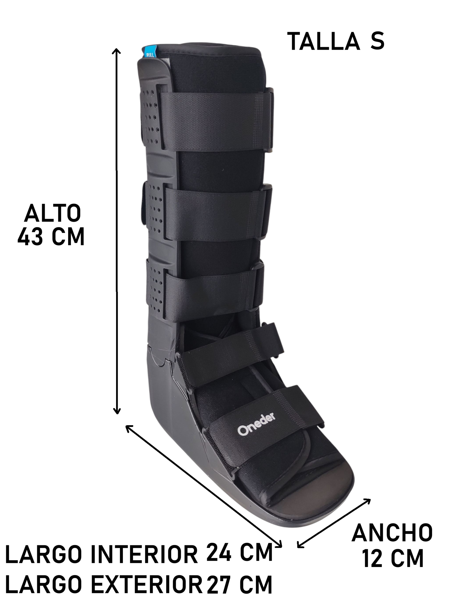 Bota Ortopédica Cam Walker Larga Premium Pie Adulto Oneder Talla S-4