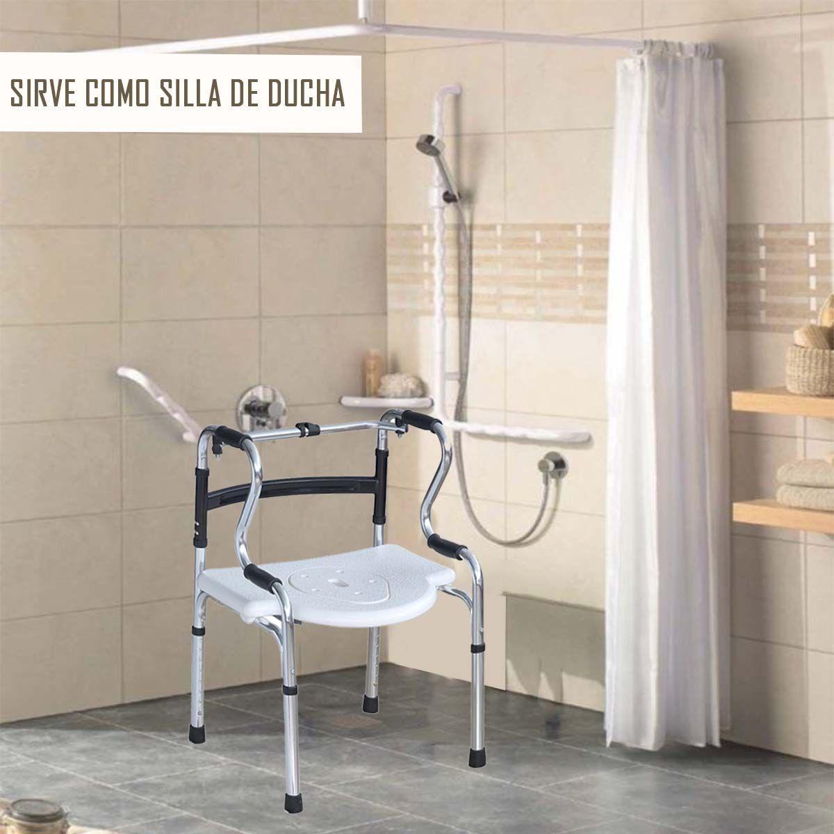 Andador  Baño Inodoro Portátil  Multifuncional 5 En 1-5