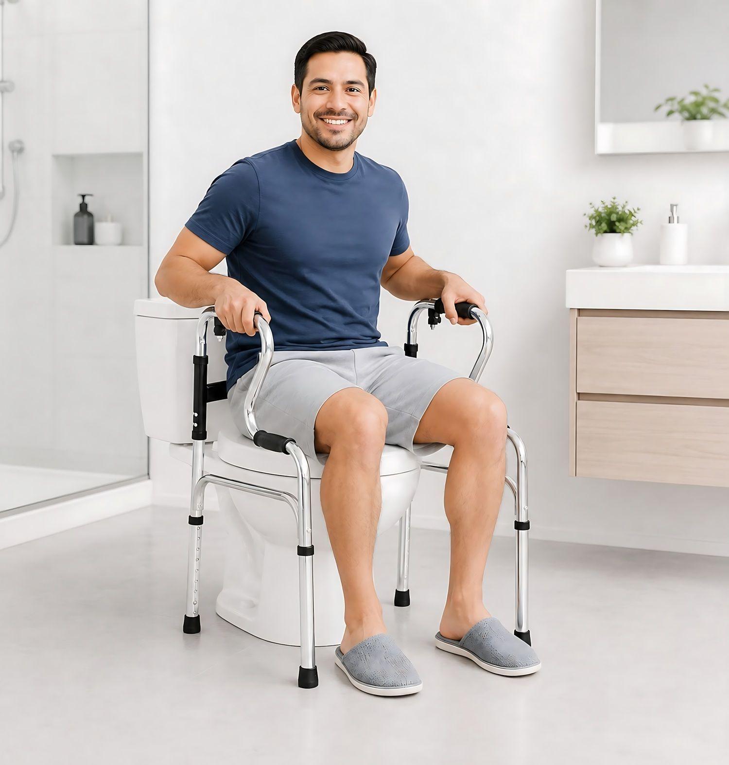 Andador  Baño Inodoro Portátil  Multifuncional 5 En 1-6