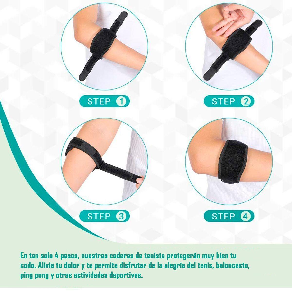 Soporte Codo Estabilizador Para Epicondilitis Y Tendinitis Rojo-3