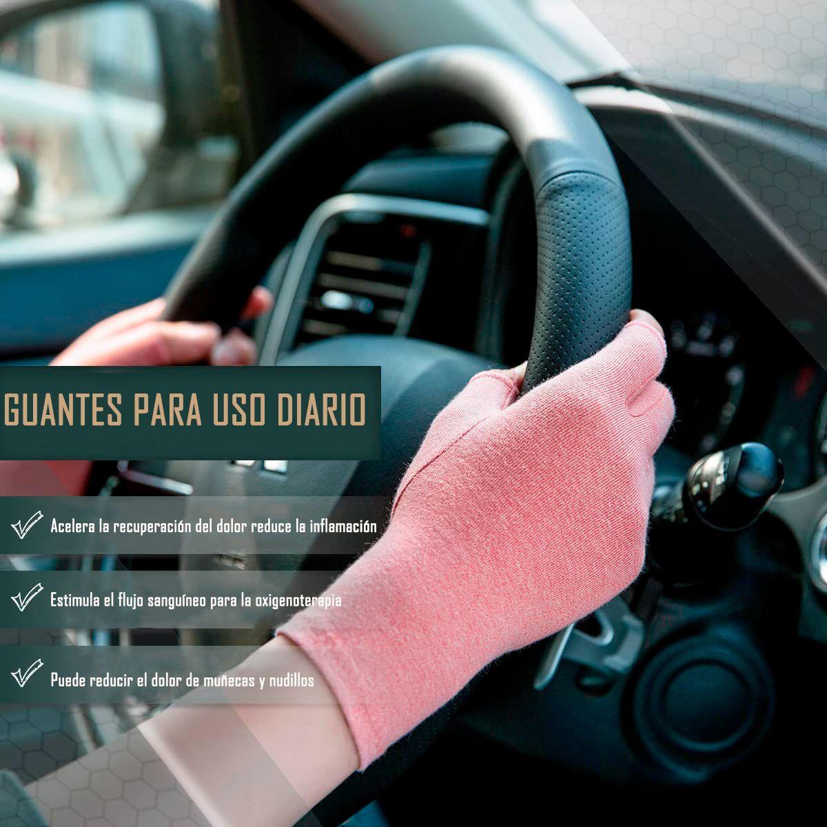 Guantes De Compresión Artritis Artrosis Tenditis Rosado L-2