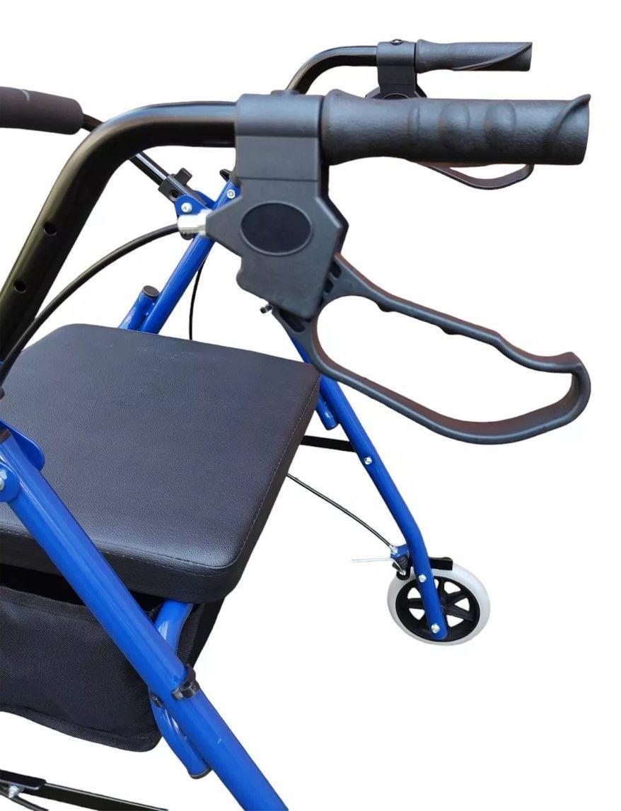 Andador Ortopedia Burrito Con Asiento Y Bolso 4 Ruedas-4