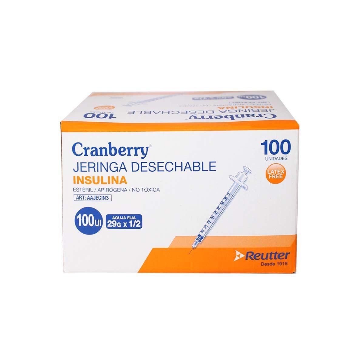 Jeringa Desechable Insulina 29g X 1/2 Cranberry - 100 Unds-0