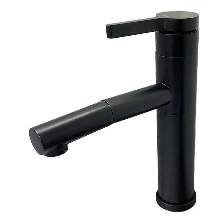Llave Griferia Lavamanos Cuello Extensible Negro Tap24-2