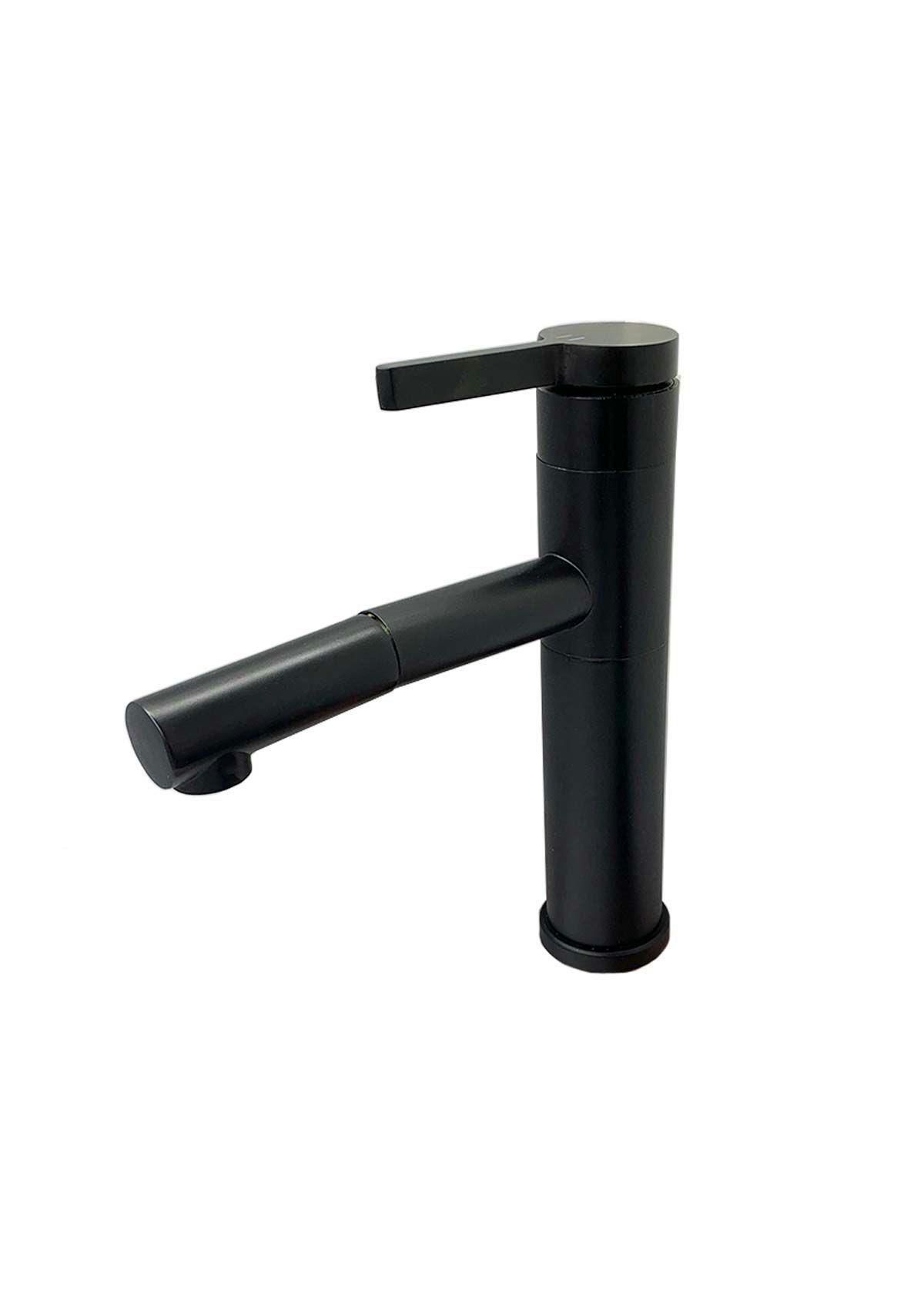 Llave Griferia Lavamanos Cuello Extensible Negro Tap24-0